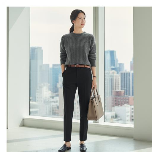 검정 슬랙스: 단정하고 깔끔한 비즈니스 캐주얼룩