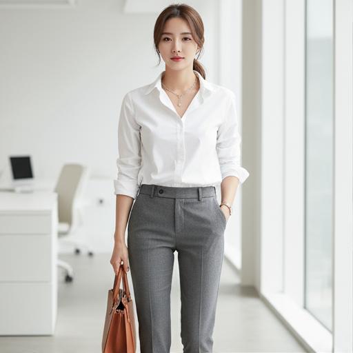 화이트 셔츠: 단정하고 깔끔한 비즈니스 캐주얼룩