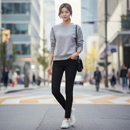 검정 슬림 팬츠: 시크한 데일리룩