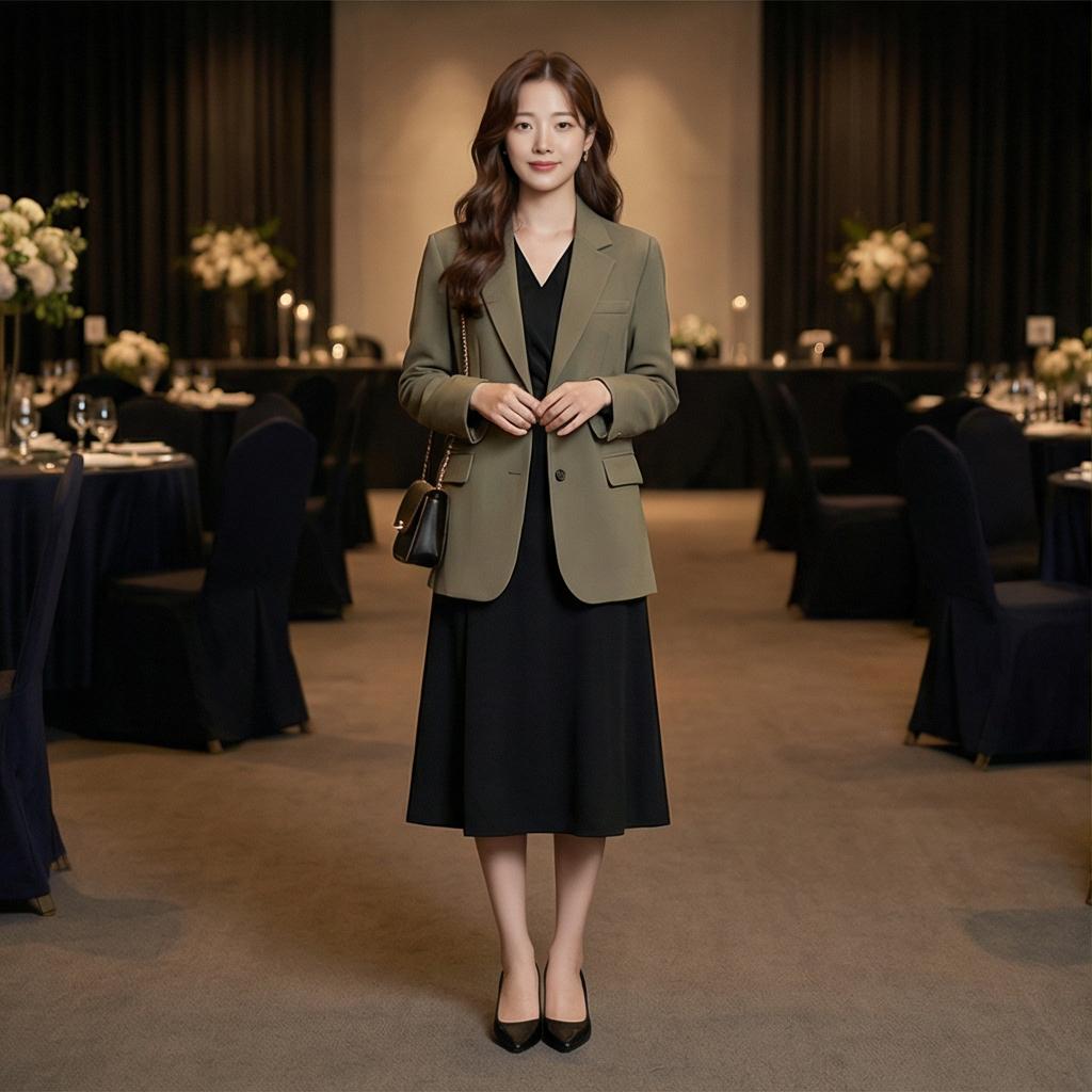 검은색 원피스: 세련된 모임룩