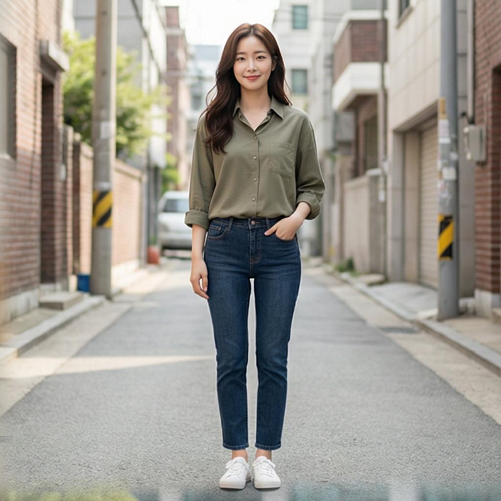 진청 데님 팬츠: 편안하지만 멋스러운 데일리 스타일