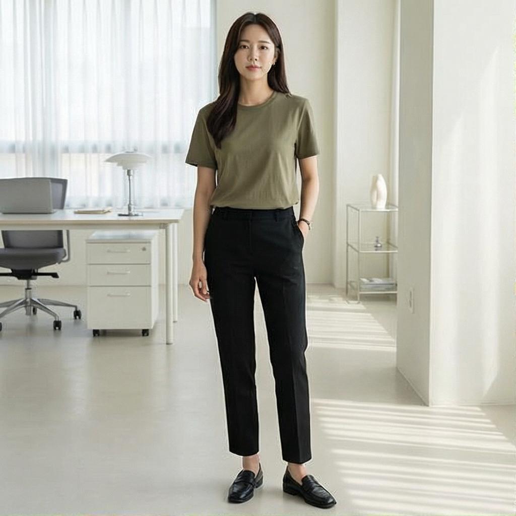 검정 슬랙스: 세련된 오피스 룩