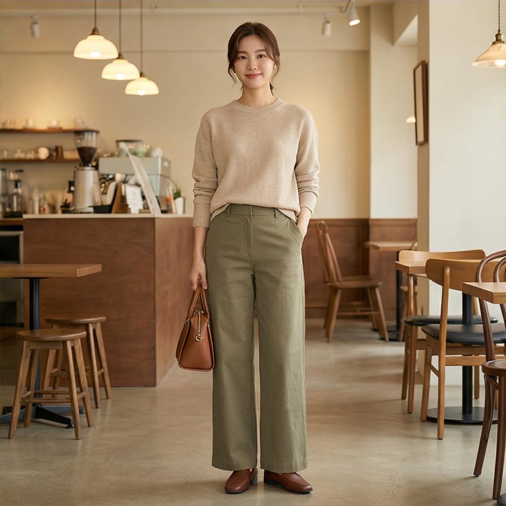 베이지 니트: 따뜻하고 부드러운 감성룩