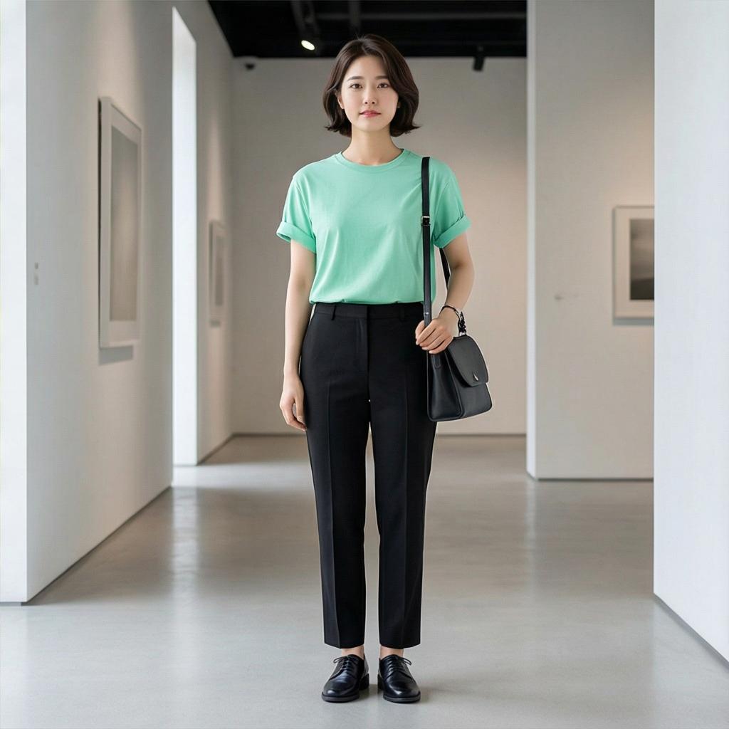 검정 슬랙스: 깔끔한 비즈니스 캐주얼 스타일