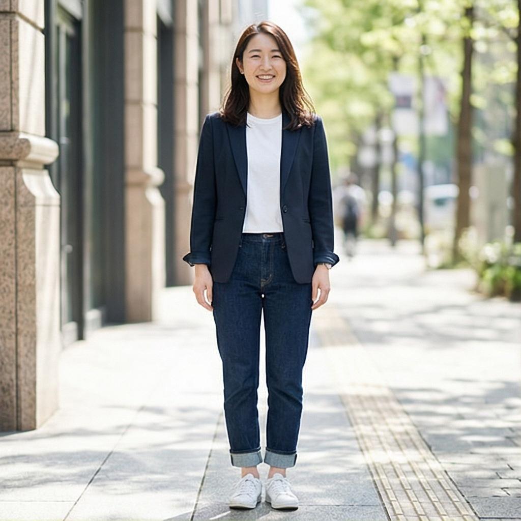 데님 팬츠와 흰 티셔츠: 실패 없는 데일리 캐주얼 룩