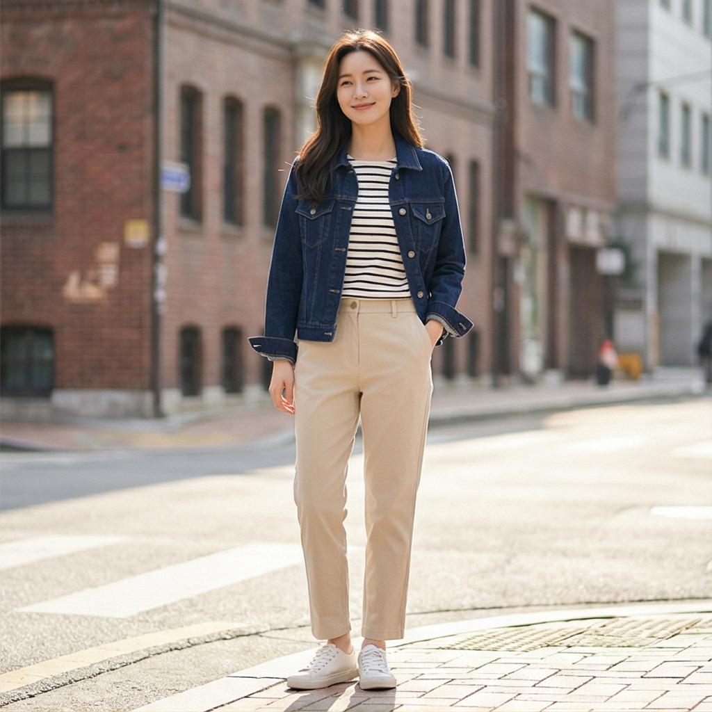 베이지색 면바지: 편안하고 따뜻한 스타일