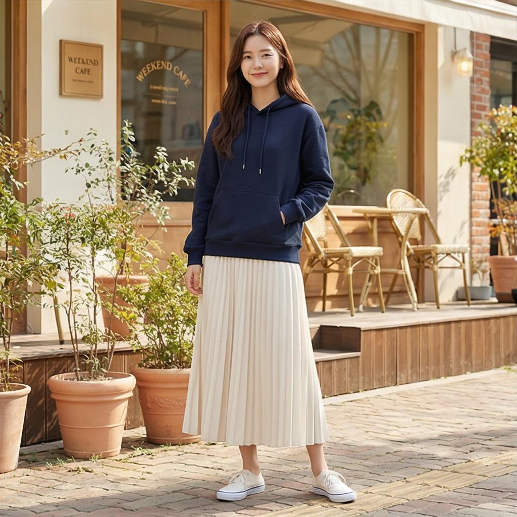 롱 스커트: 나들이 스타일