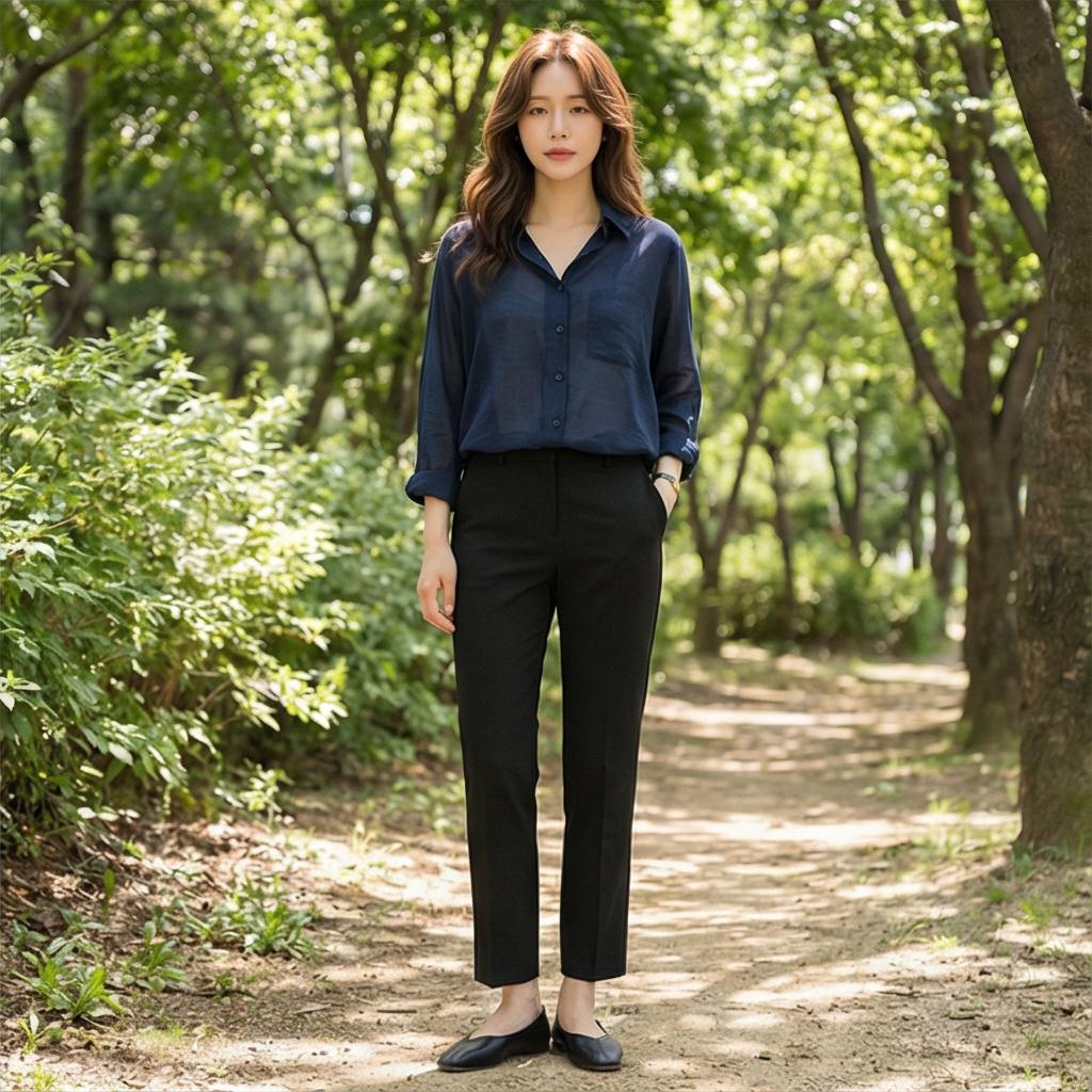 검정색 슬랙스: 지적이고 모던한 룩