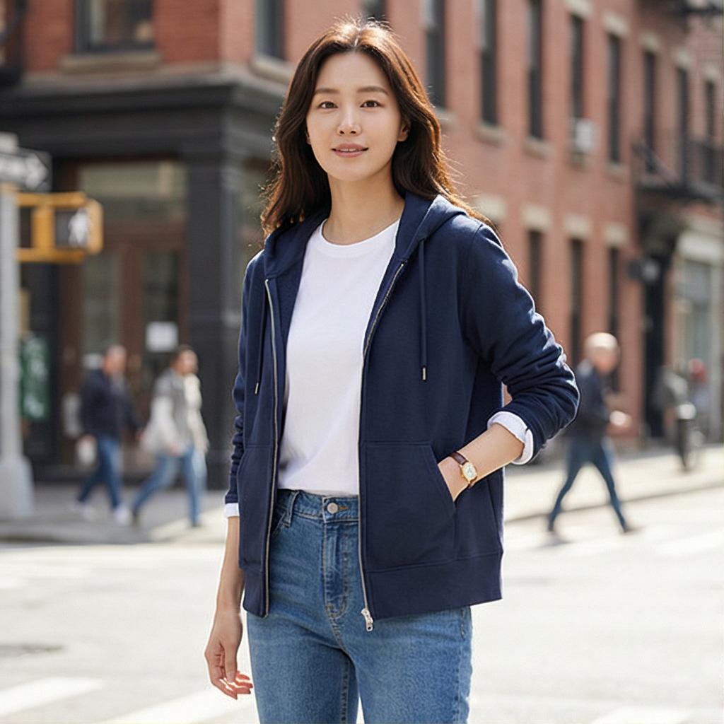 데님 팬츠와 흰색 티셔츠: 실패 없는 데일리 스타일