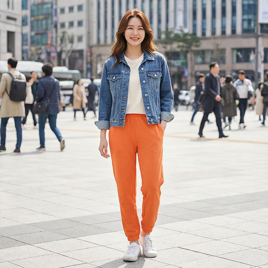 데님 자켓: 생기 넘치는 나들이 룩