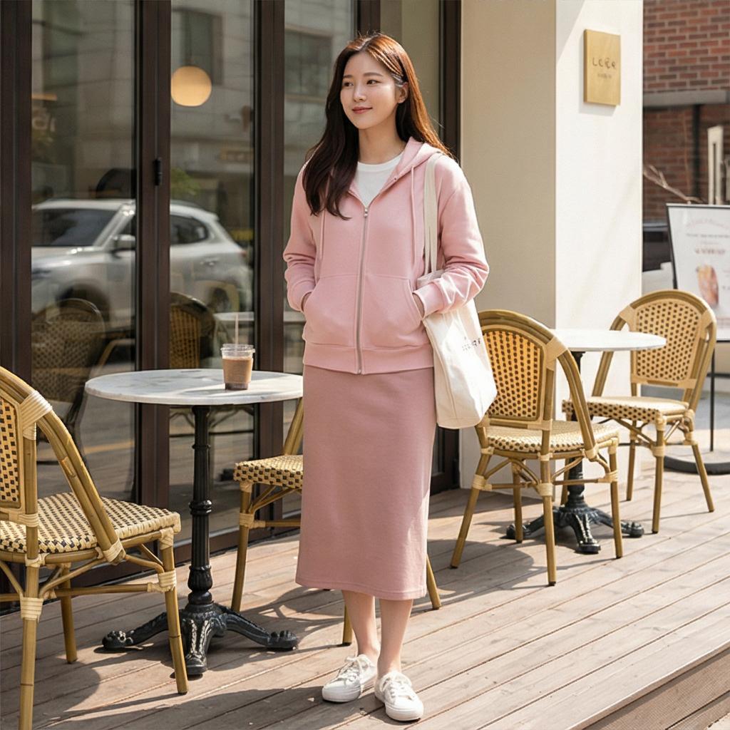 롱 스커트: 사랑스러운 데이트 룩