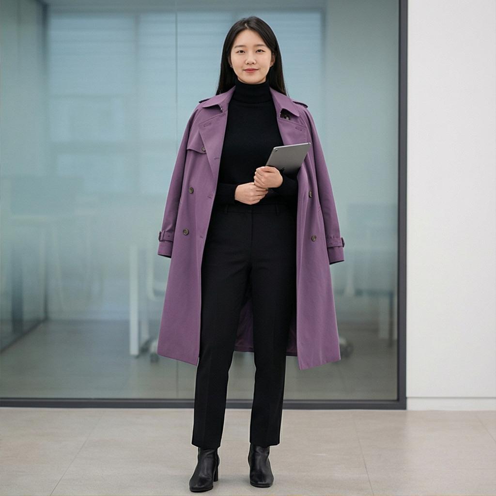 검은색 슬랙스: 단정한 오피스 룩