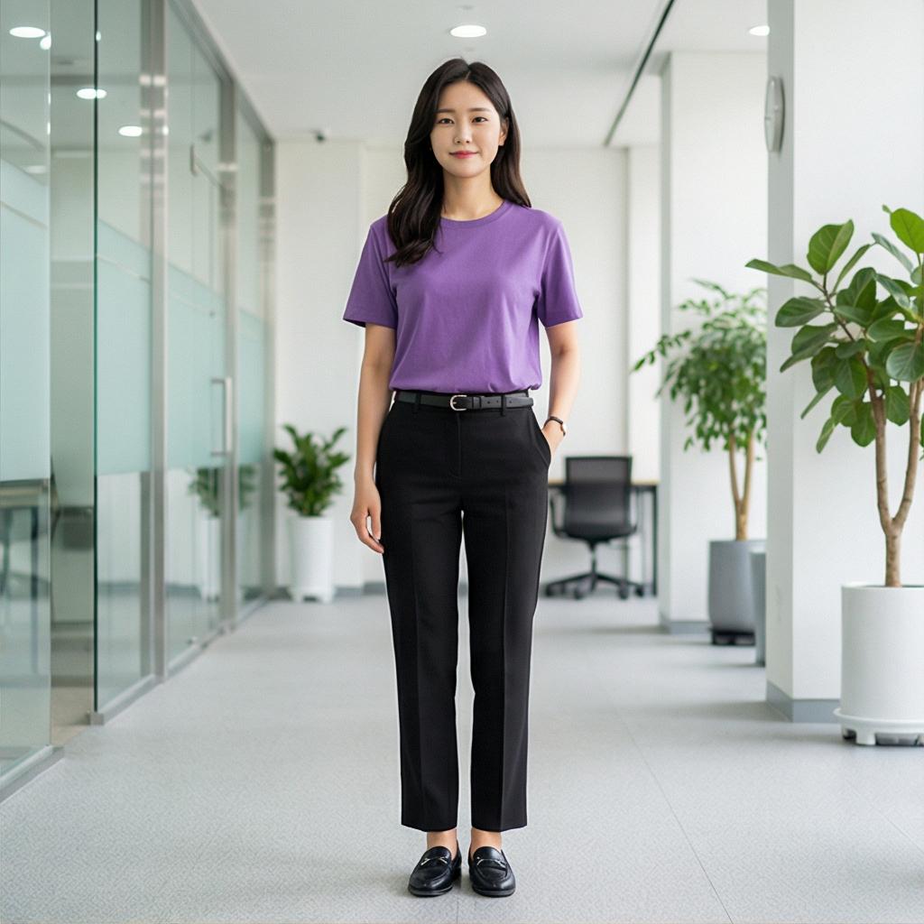 블랙 슬랙스: 단정한 비즈니스 캐주얼 스타일