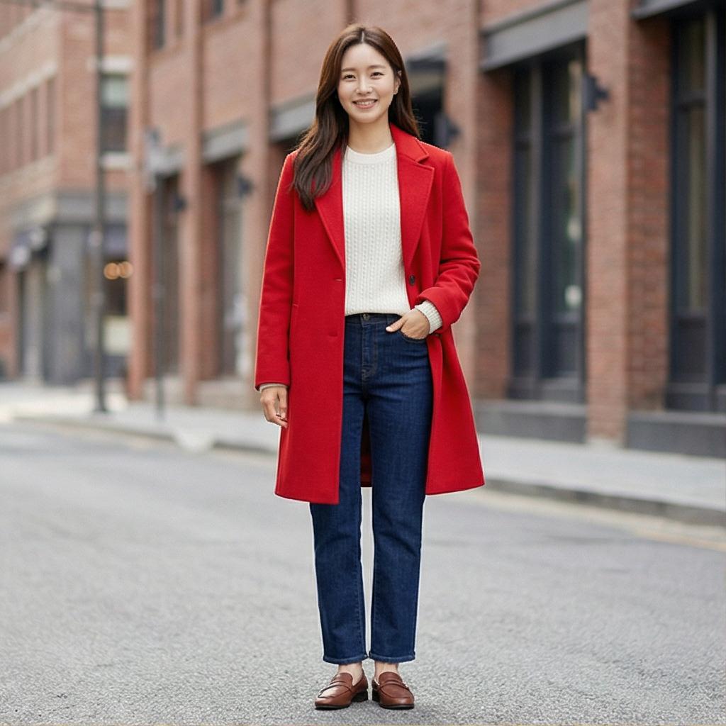 일자 핏 청바지: 편안한 데일리 스타일