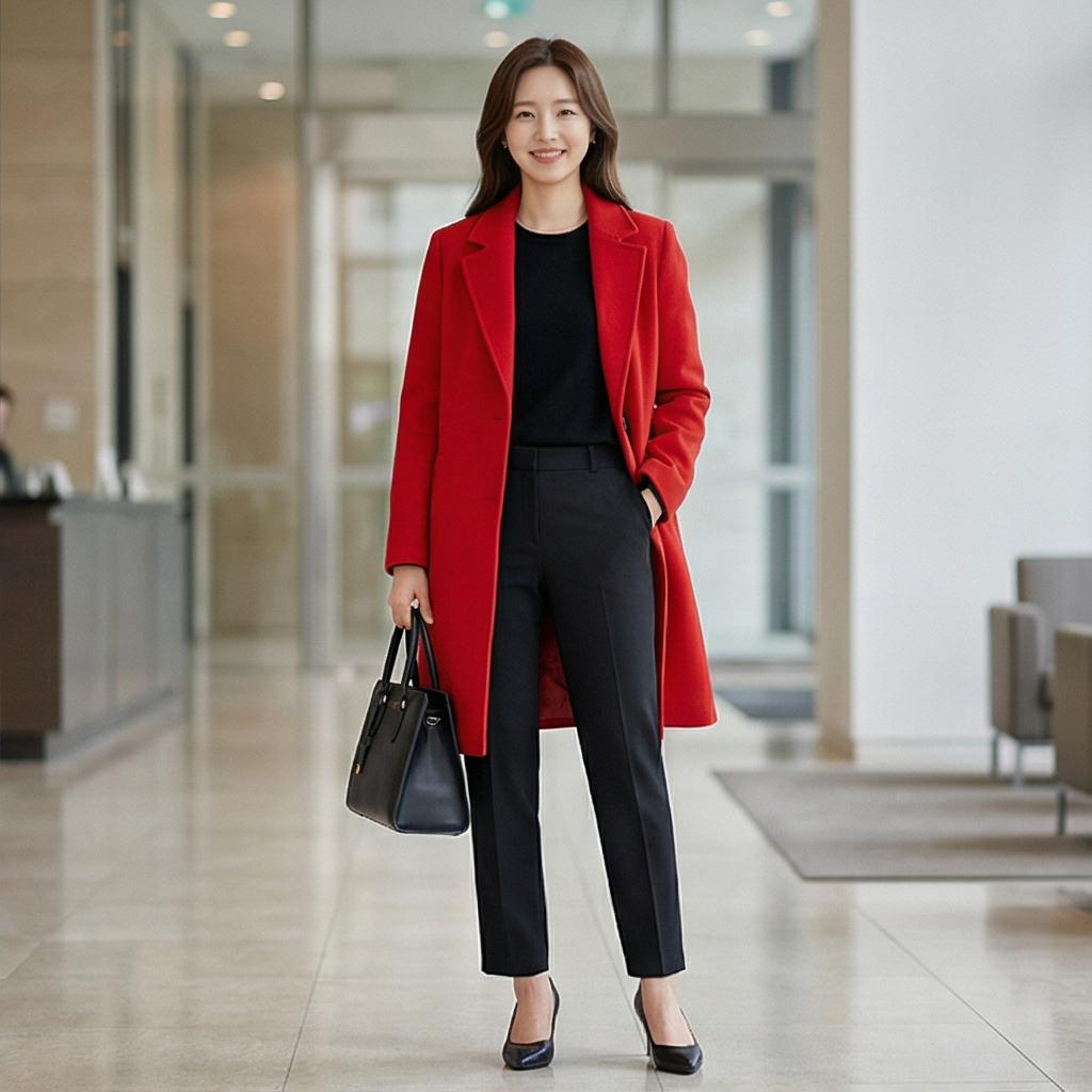 검정색 슬랙스: 단정한 오피스 룩