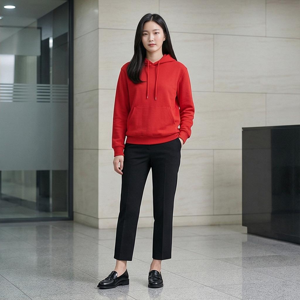 검정색 슬랙스: 깔끔한 출근 스타일