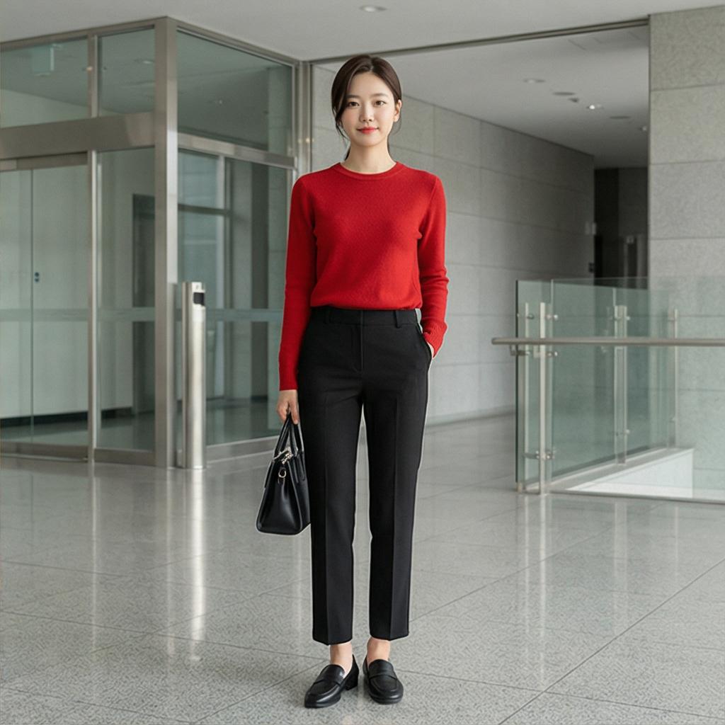 검정 슬랙스: 세련된 오피스 룩