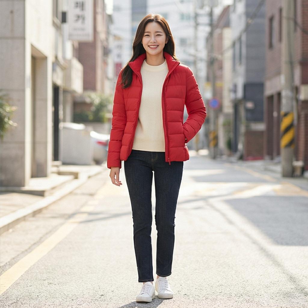 청바지: 활기차고 편안한 주말 나들이 스타일