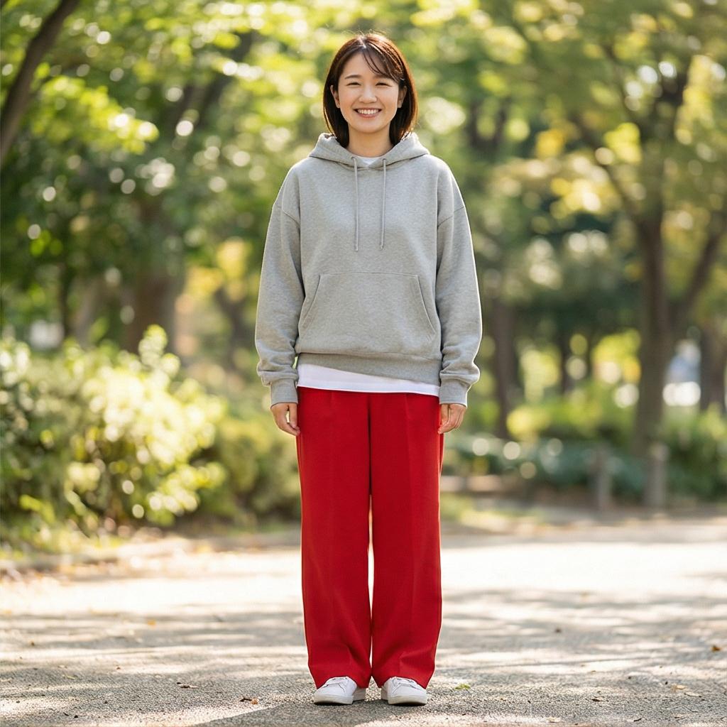 그레이 후드티: 편안한 주말 나들이 스타일