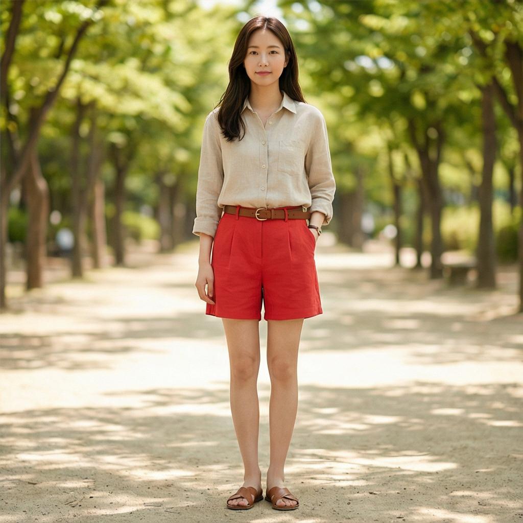 베이지 린넨 셔츠: 부드러운 내추럴 스타일