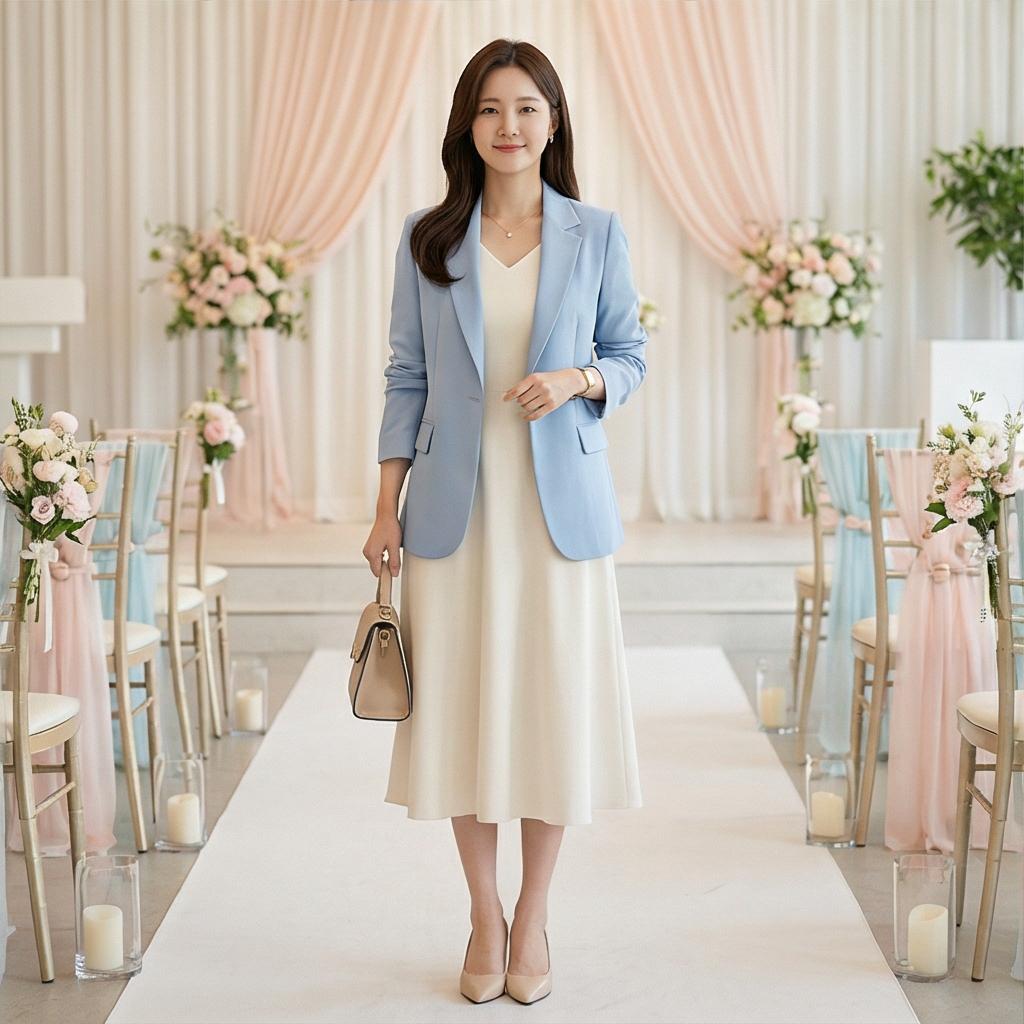 아이보리 원피스: 우아한 하객룩 스타일