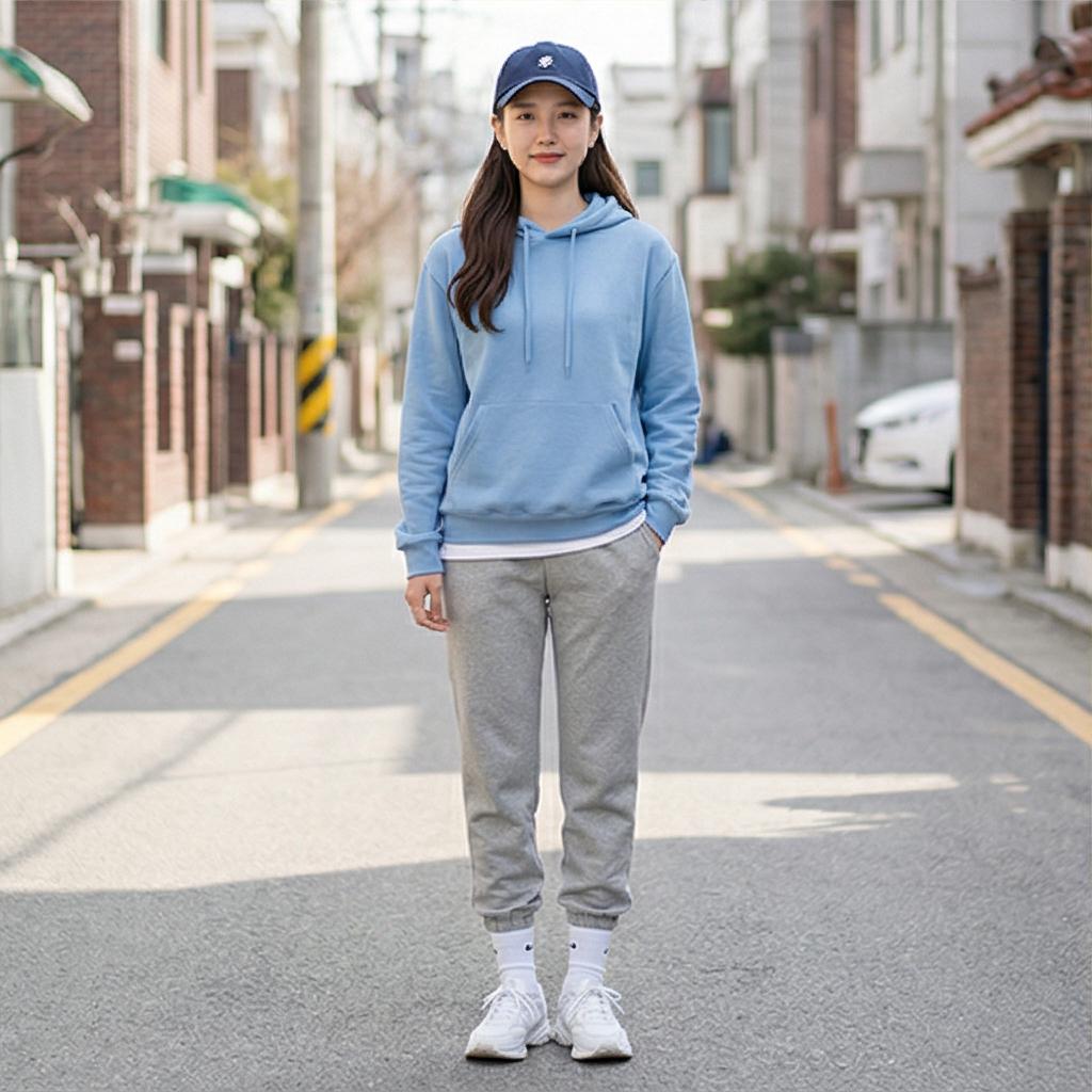 회색 조거 팬츠: 여유로운 원마일웨어 스타일