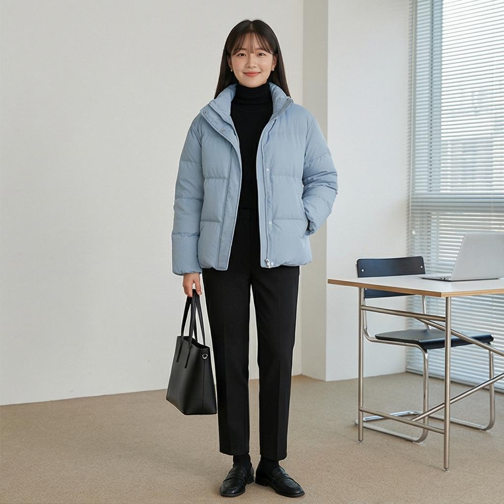 검정색 슬랙스: 단정하고 편안한 출근룩