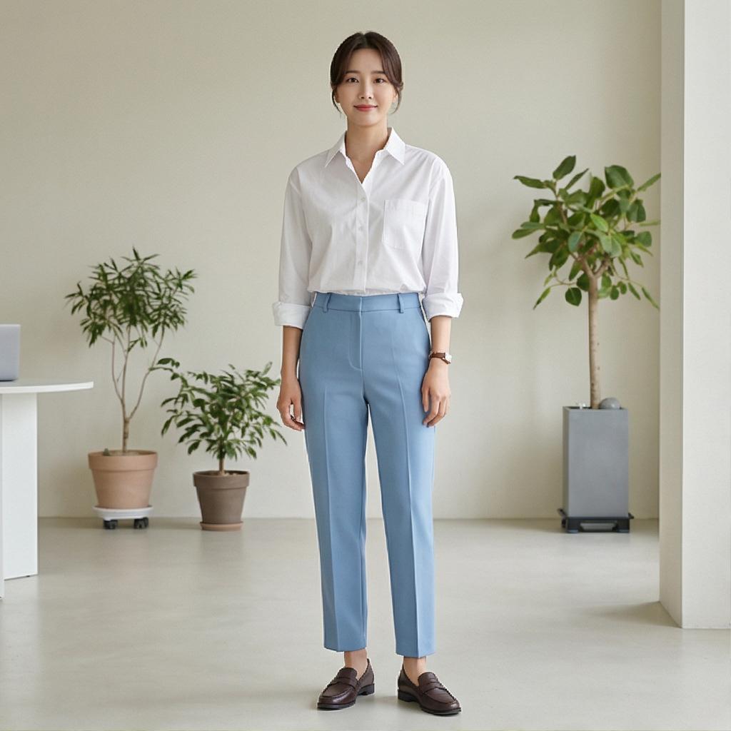 화이트 셔츠: 단정한 오피스 룩