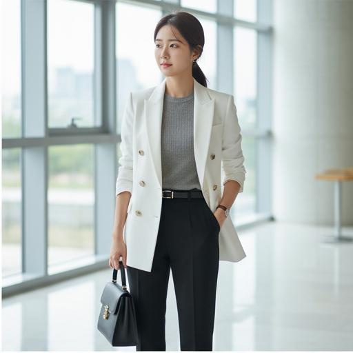 검정색 슬랙스: 실패 없는 단정한 출근룩