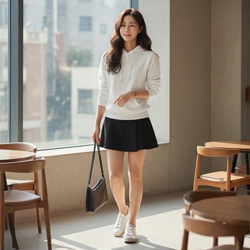검은 스커트: 캐주얼 데일리 룩