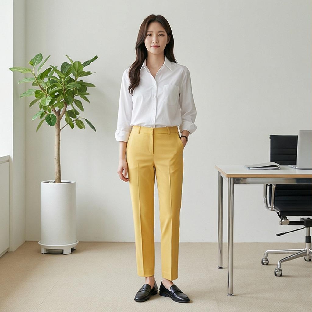 흰색 셔츠: 단정하고 깔끔한 오피스 룩
