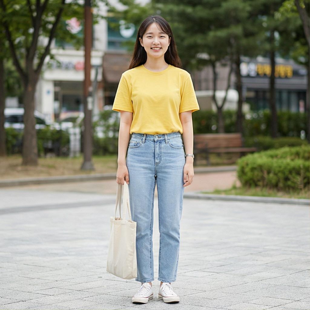 데님 팬츠: 편안한 주말 데일리 룩