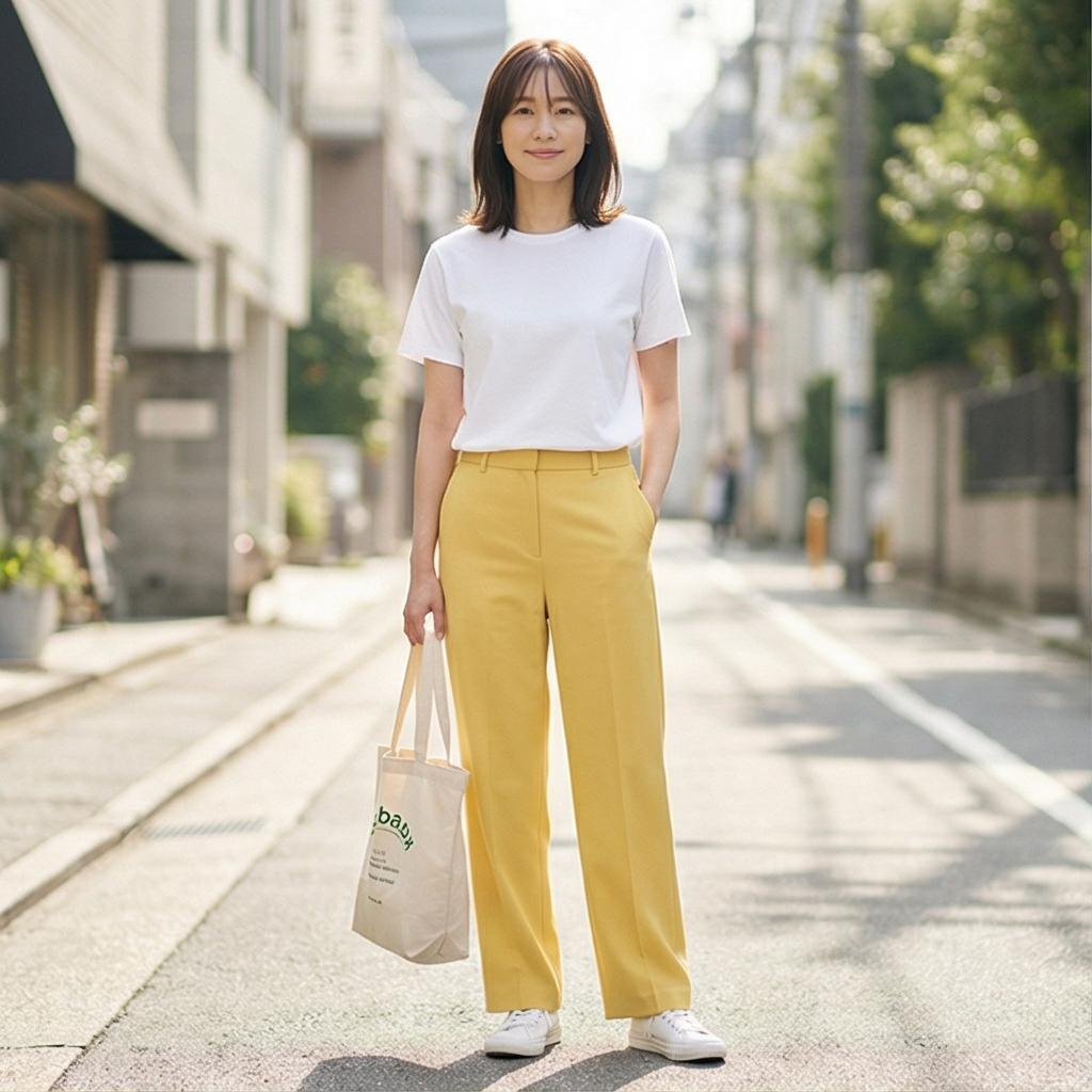 흰색 무지 티셔츠: 산뜻한 데일리 스타일