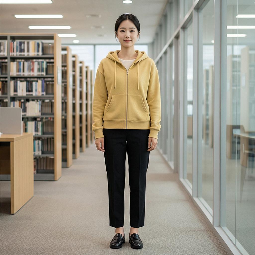 검정색 슬랙스: 단정하고 편안한 캠퍼스 룩