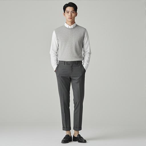 네이비 슬랙스: 실패 없는 깔끔한 오피스룩