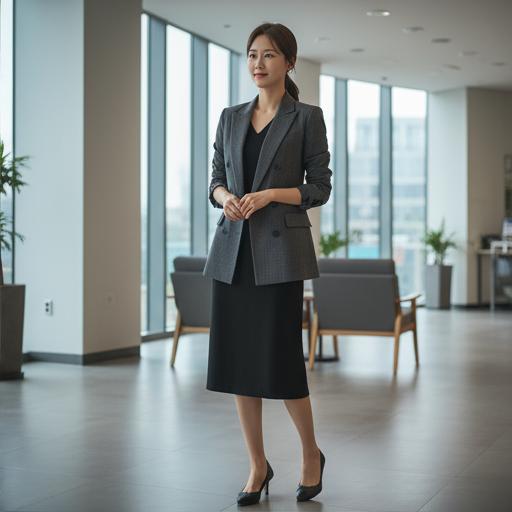 블레이저: 깔끔하고 지적인 오피스룩