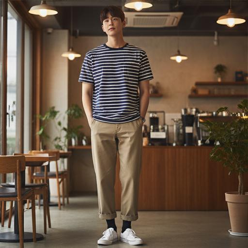 베이지 와이드 팬츠: 부드럽고 편안한 분위기