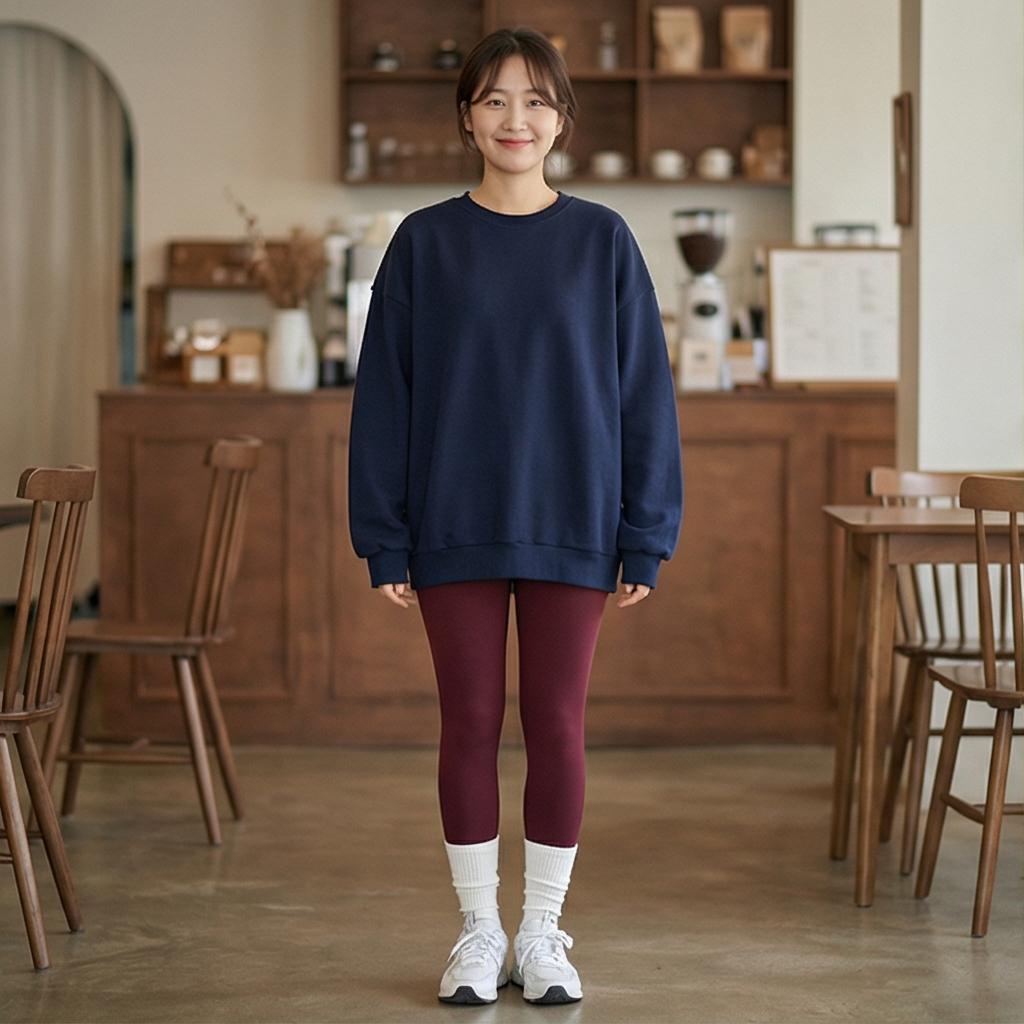 오버핏 맨투맨: 편안한 데일리 스타일