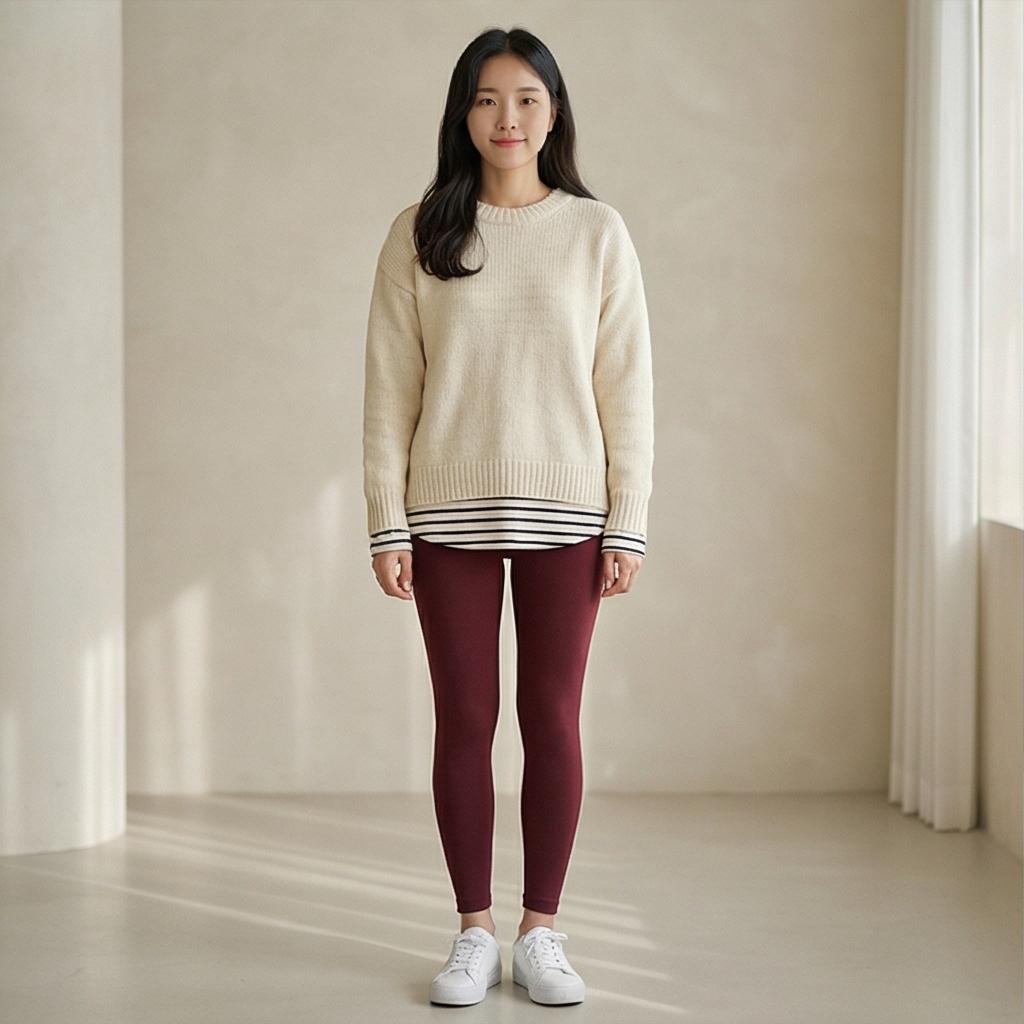 셔츠와 니트: 단정한 캐주얼 룩