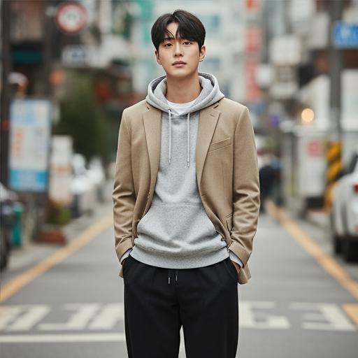 회색 후드티: 편안하면서도 스타일리시한 캐주얼룩