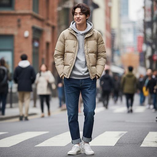 진청 데님 팬츠: 주말 나들이 캐주얼 룩