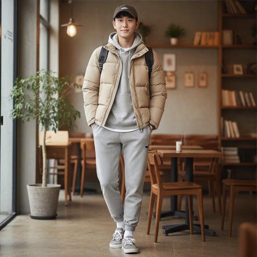 그레이 조거 팬츠: 편안한 동네 마실 룩