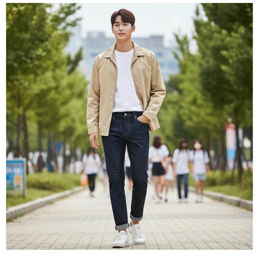 진청 데님 팬츠: 활동적인 데일리 캠퍼스 룩