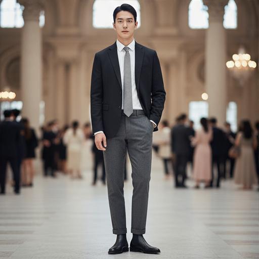 차콜 그레이 슬랙스: 격식 있는 룩