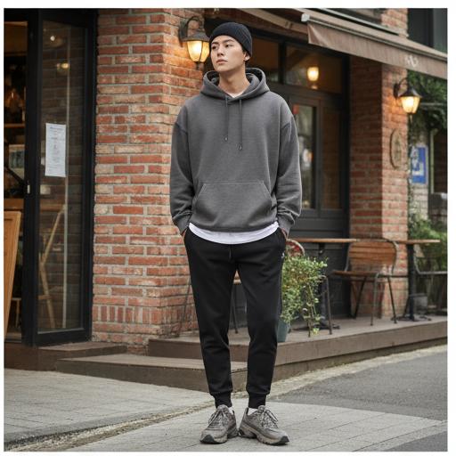 오버핏 맨투맨/후드티: 실패 없는 '원마일웨어' 스타일