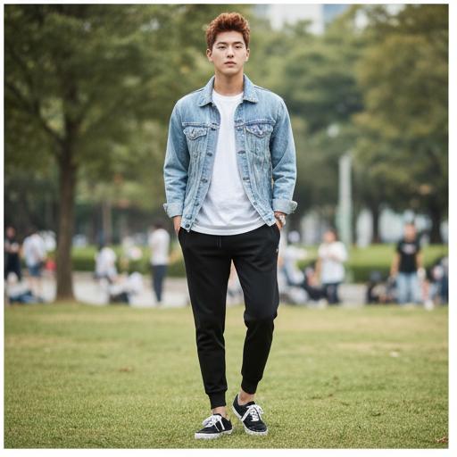 데님 자켓: 개성을 더한 캐주얼 데이트룩