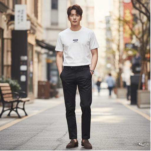 흰색 티셔츠: 캐주얼 데일리룩