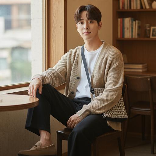 가디건: 부드러운 인상을 주는 데이트룩