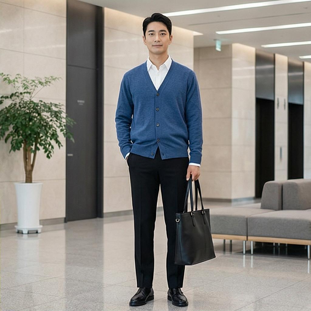 흰색 셔츠와 슬랙스: 단정한 비즈니스 스타일