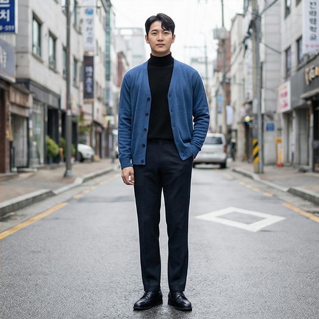 검정색 터틀넥: 모던한 미니멀 룩